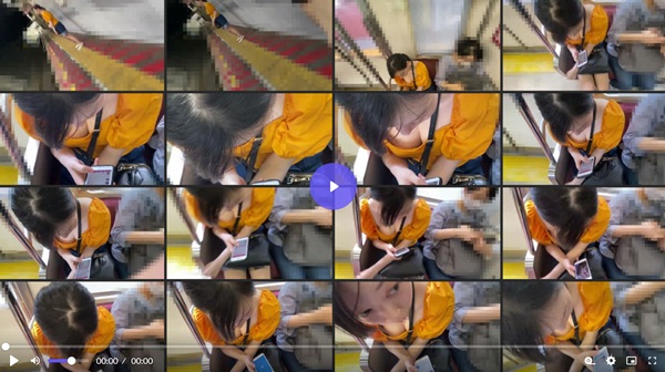 胸チラ盗撮